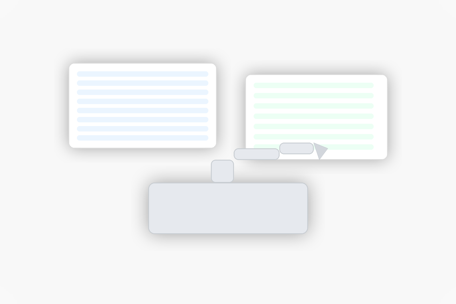 スタジオ写真：ロボットアームとコード画面